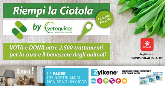 Partecipa all'Edizione Speciale di Riempi la Ciotola by Vetoquinol! Puoi votare la tua #Associazione preferita e aiutarla a vincere prodotti come il mangime complementare per #cani e #gatti Zylkene, per aiutarli ad affrontare le loro paure! goo.gl/urXWAH