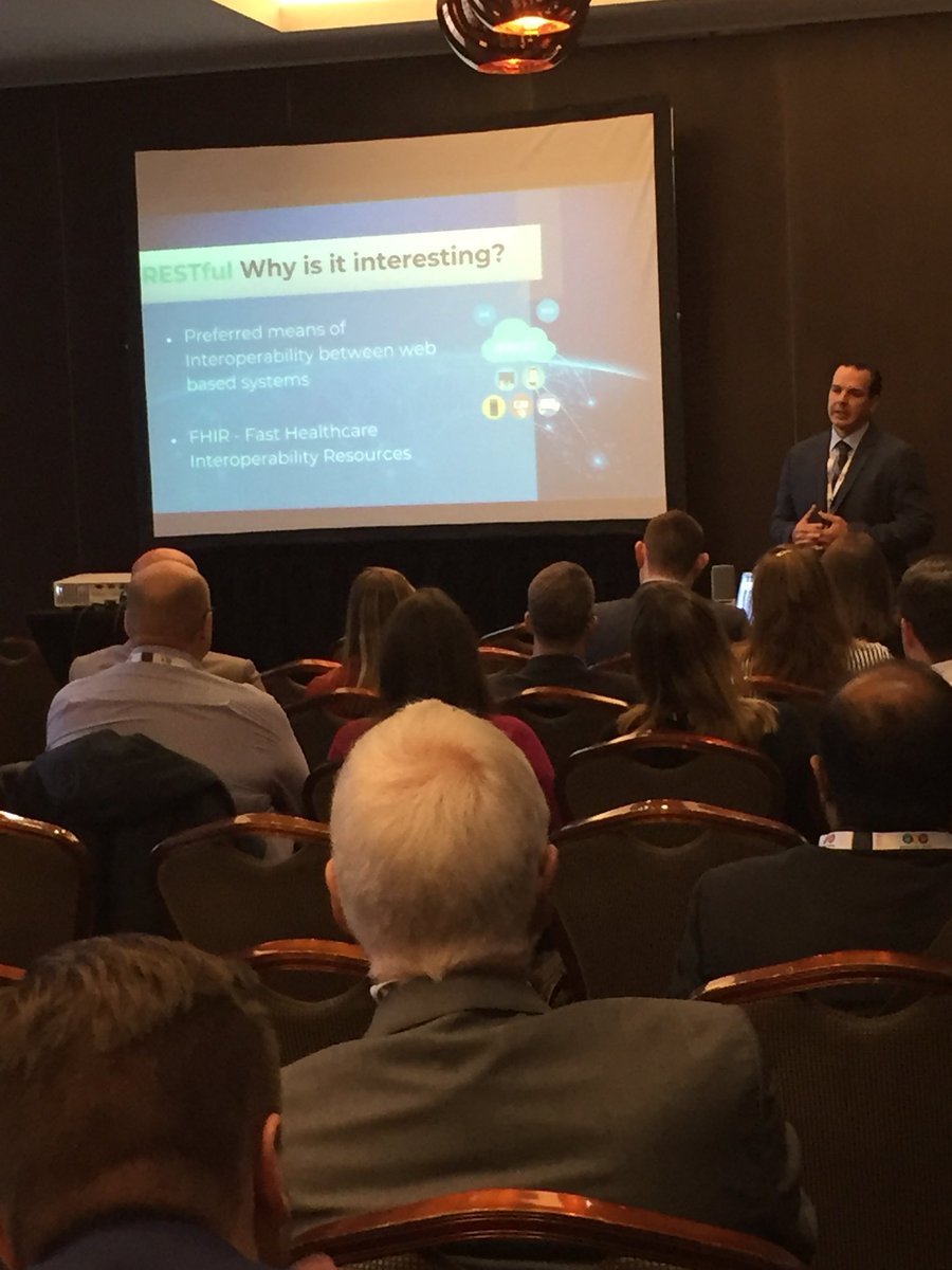 JLBarnes314's tweet image. @MEDITECH #exchangingdata Mike Cordeiro kicks off #Interoperability Spotlight Session at #MUNconf18 #FHIR @MEDITECHUK1