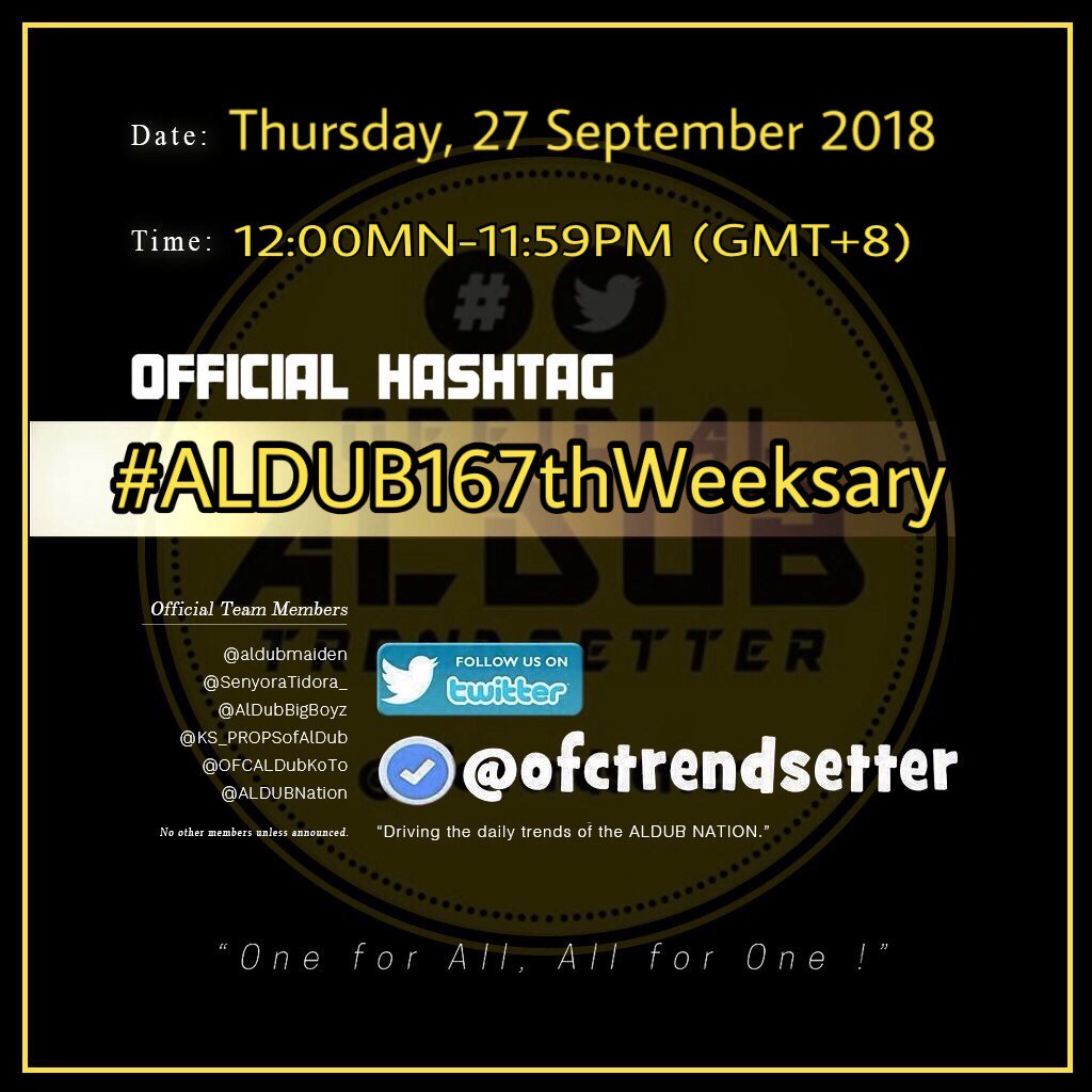 Happy 167th weeksary to the strong-willed ADN who refuses to give up on ALDUB.
Hold on. Hold tight.
Be one for <a href="/aldenrichards02/">Alden Richards</a> and <a href="/mainedcm/">Maine Mendoza</a> .
#ALDUB167thWeeksary