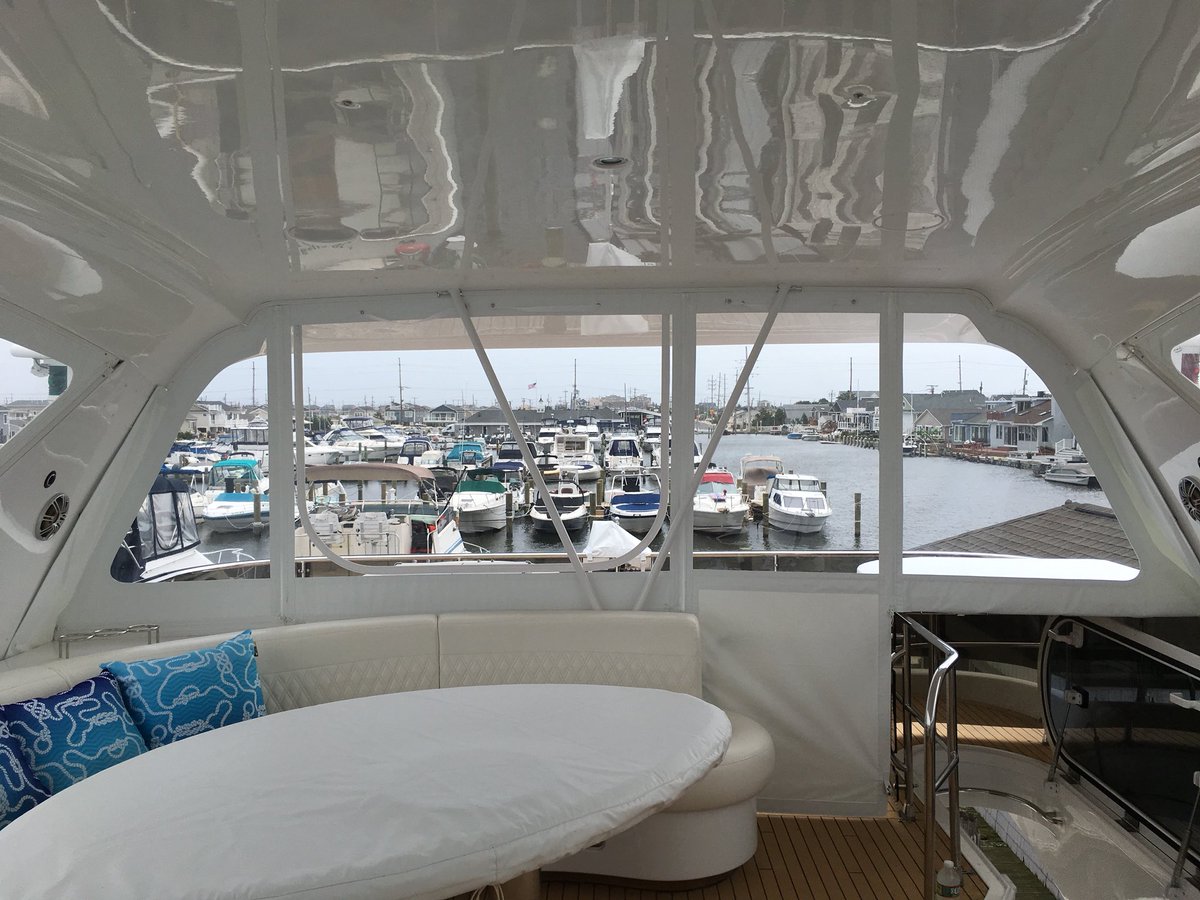 GioiaSails's tweet photo. 65β Marquis 2005 Full Anina Foward enclosure with 40 gauge aft enclosure design by Steve Dalik & Tom Leavy also ch do out the upholstery with embroidery all done by Gioia Sails #awesomedesign #enclosuredesign #polycarbonate #gioiafamily @ultrafabrics @DavidNeagle @Autometrix https://t.co/k4v7sMuKP8