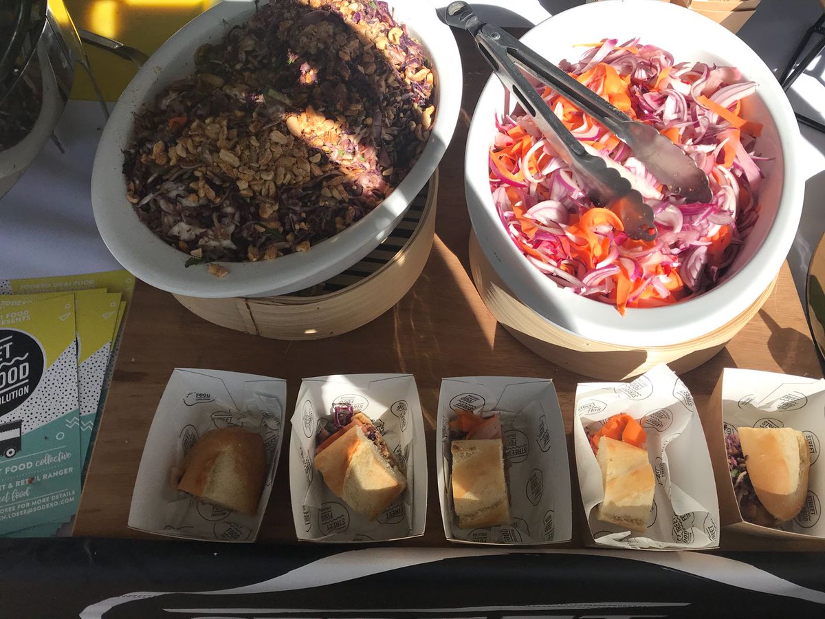 KikkomanUK's tweet photo. Get your delicious samples of pork belly bahn mi rolls at #SodexoLive before they run out! #chefs #streetfood #bamboocollection #foodloveskikkoman https://t.co/1x8foGfVKU