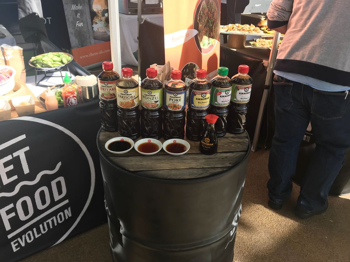 KikkomanUK's tweet photo. Presenting the Kikkoman foodservice range to chefs at #sodexolive today. #streetfood #bamboocollection #bahnmi #foodservice #chefs https://t.co/Qt1vG2XbAF