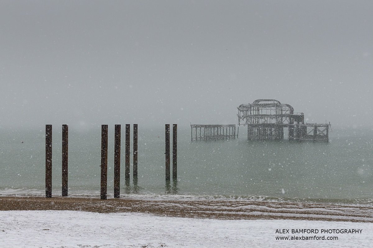 BBCSussex's tweet photo. Have you ever seen #Brighton's West Pier like this? 
It's all part of a new exhibition by photographer @alex_bamford called "Horizons" at the @WestPierTrust Centre
https://t.co/iqH2Xj61Vb https://t.co/lYe5d3iQr3