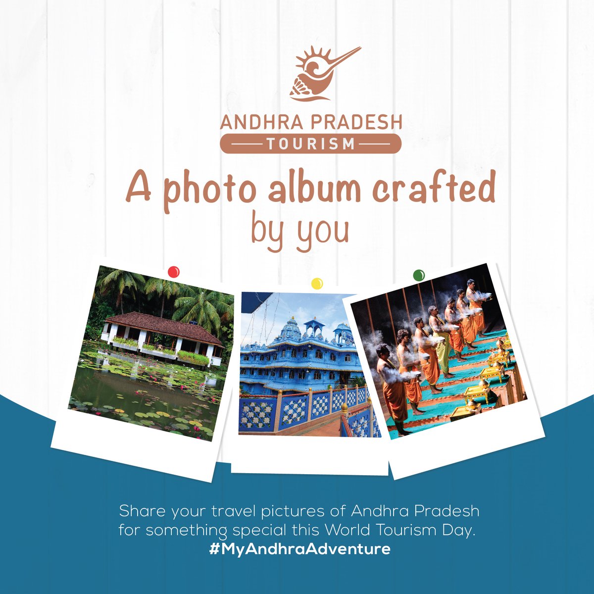 DDNewsAndhra's tweet photo. Be a part of Andhra Pradesh's travel video. Share your scenic captures of AP for a chance to be featured this #WorldTourismDay. @APTDCofficial
HOW TO ENTER
- Follow @Tourism_AP
- Upload your picture with the hashtag #WorldTourismDay & #MyAndhraAdventure
- Tag 3 friends https://t.co/Sg9U3kMLhA