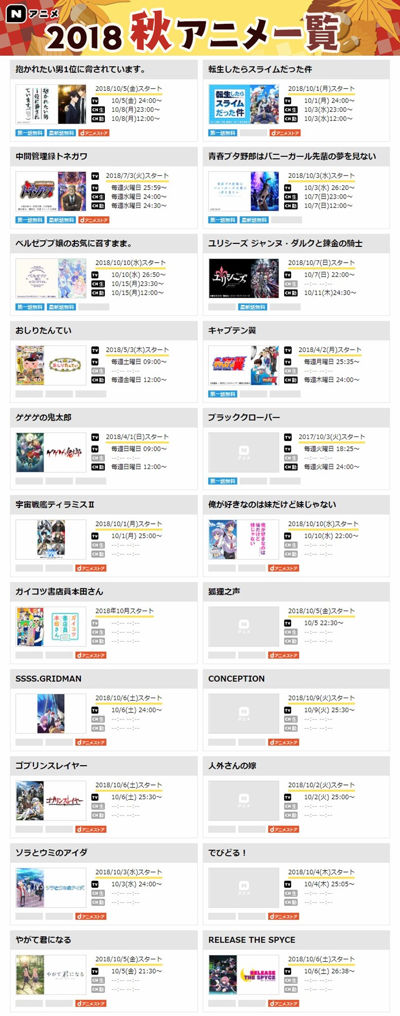 Nアニメ ニコニコアニメ公式 配信情報や も 18秋アニメ Lt もうすぐ 放送開始 アニメ情報ポータルサイト Nアニメ では ニコニコに限らず放送 配信 マンガ イラストなどの