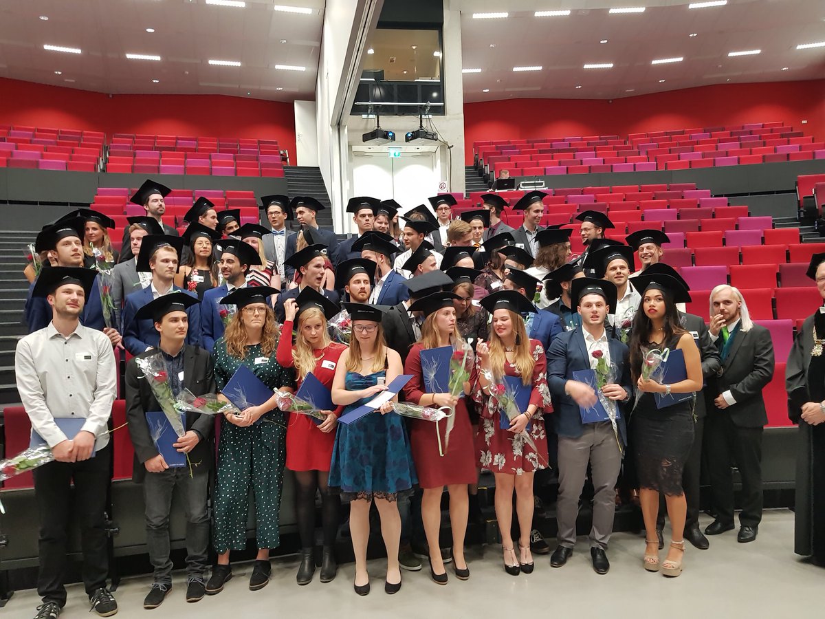UTwenteCreate's tweet photo. So proud of these students. Graduation day @UTwente. Good luck everyone and keep us posted. Remember: Once a CreaTor, always a CreaTor. https://t.co/Ic2OWLqxYG