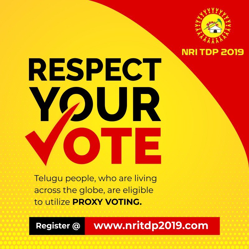 2019Nri's tweet photo. Telugu NRIs who are living across the globe are eligible to Vote through Proxy.Register as a member in https://t.co/d9Z5iikKsQ & fill the Form 6A Application to Vote.
#NRITDP2019 #NRITDP #AndhraPradesh #Telangana #NonResidentTelugu #TeluguNRI #NRI #TDP #vote #VotethroughProxy https://t.co/bTwIX1ALE7
