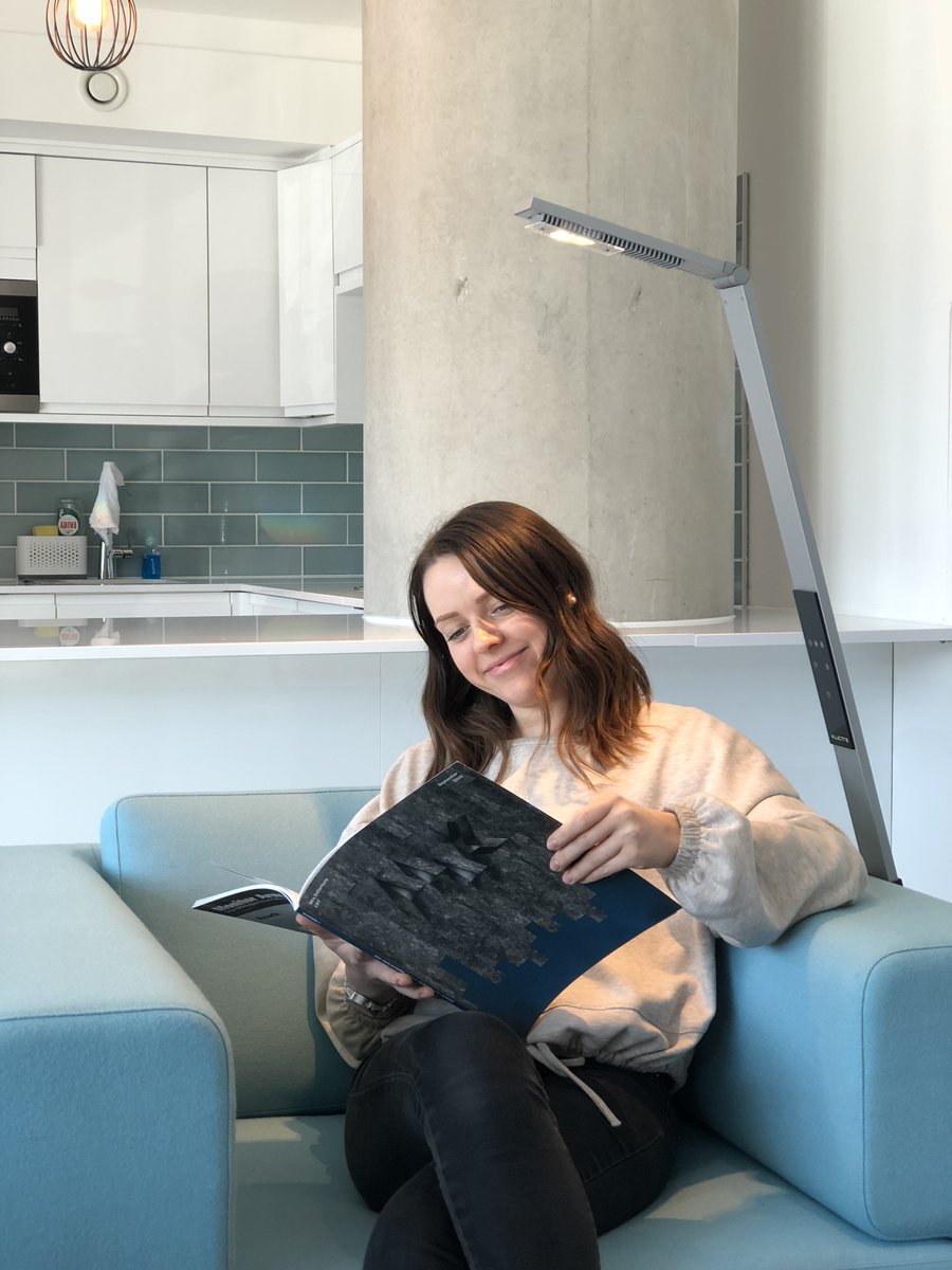 MixInteriors's tweet photo. Ok, so we may have staged these photos ever so slightly, but look at that @LuctraUK lamp...perfect lighting for enjoying the latest copy of Mix Interiors. #luctra #lighting #officerefurb #mixgroup https://t.co/xOzN3clzJS https://t.co/mCNeA5wUel