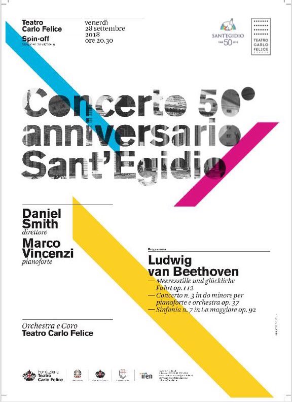 Venerdì 28 settembre ore 20.30 al Teatro Carlo Felice di #Genova un concerto con Marco Vincenzi. L'occasione coniuga la musica classica con il 50esimo anniversario di <a href="/santegidionews/">Comunità di Sant'Egidio</a>. Il ricavato servirà ad aiutare gli #anziani sfollati per il crollo del #PonteMorandi. <a href="/gxlapace/">Giovani per la Pace</a>