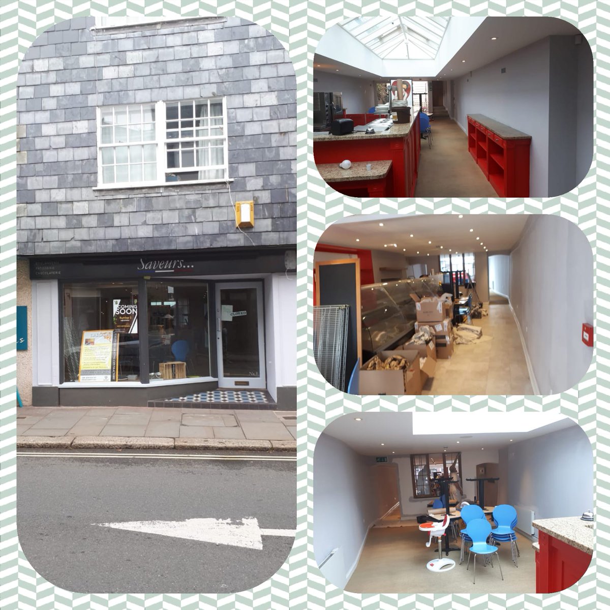 Number3YD's tweet image. Before and after! Bit delayed over here getting this on @Twitter! We opened last week after a quick face lift! Excited to be here in Totnes x