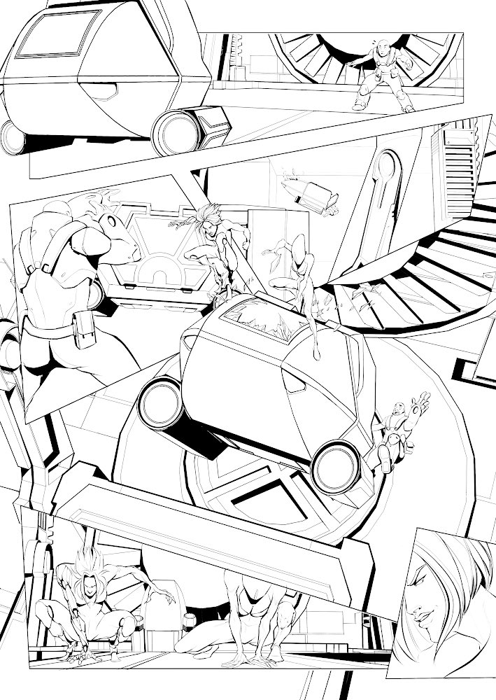 inked page vs storyboard layout 