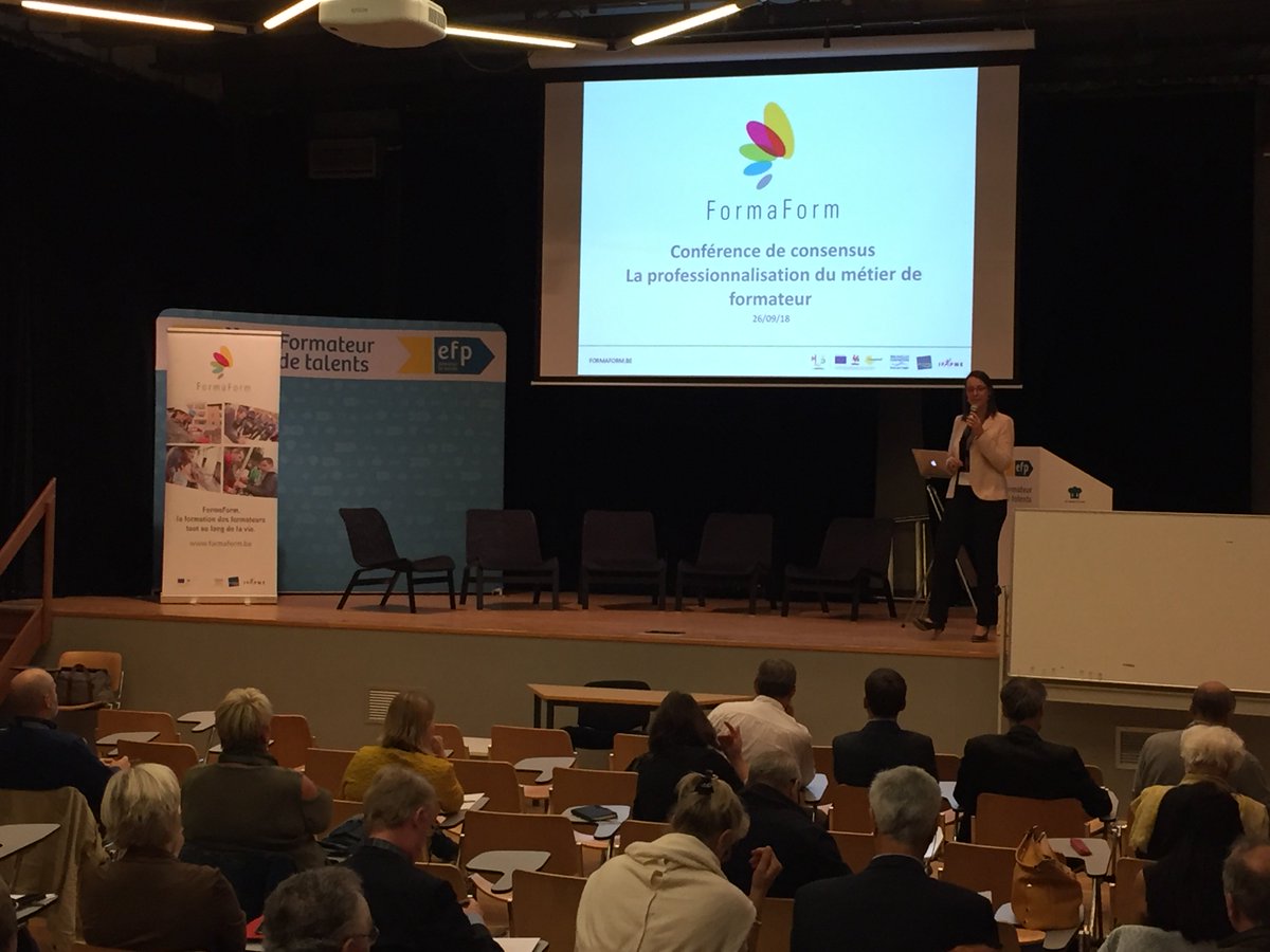 FormaForm_be's tweet photo. #FormaForm en direct de la conférence de consensus sur la professionnalisation du métier de formateur @gaelleboulet1 https://t.co/WO1Rl7636B