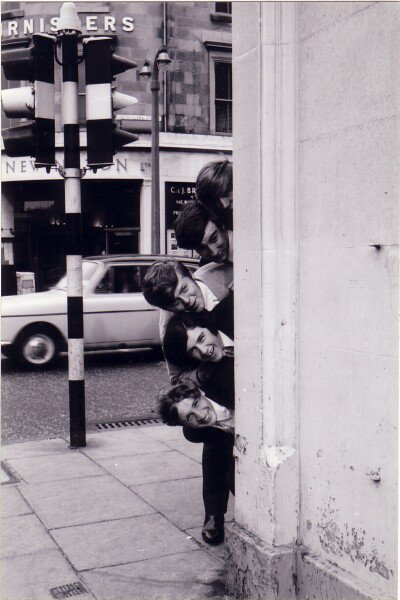 TalesOfOneCity's tweet photo. Photo call for local band, The Embers, c1965. Another #PictureoftheWeek from the Living Memory Association's collection on https://t.co/mUzUZX0A10 The LMA have added 2690(!) wonderful picture memories to #EdinburghCollected for you to browse! https://t.co/bgDlZEGIEl https://t.co/NYVyAk3dTU
