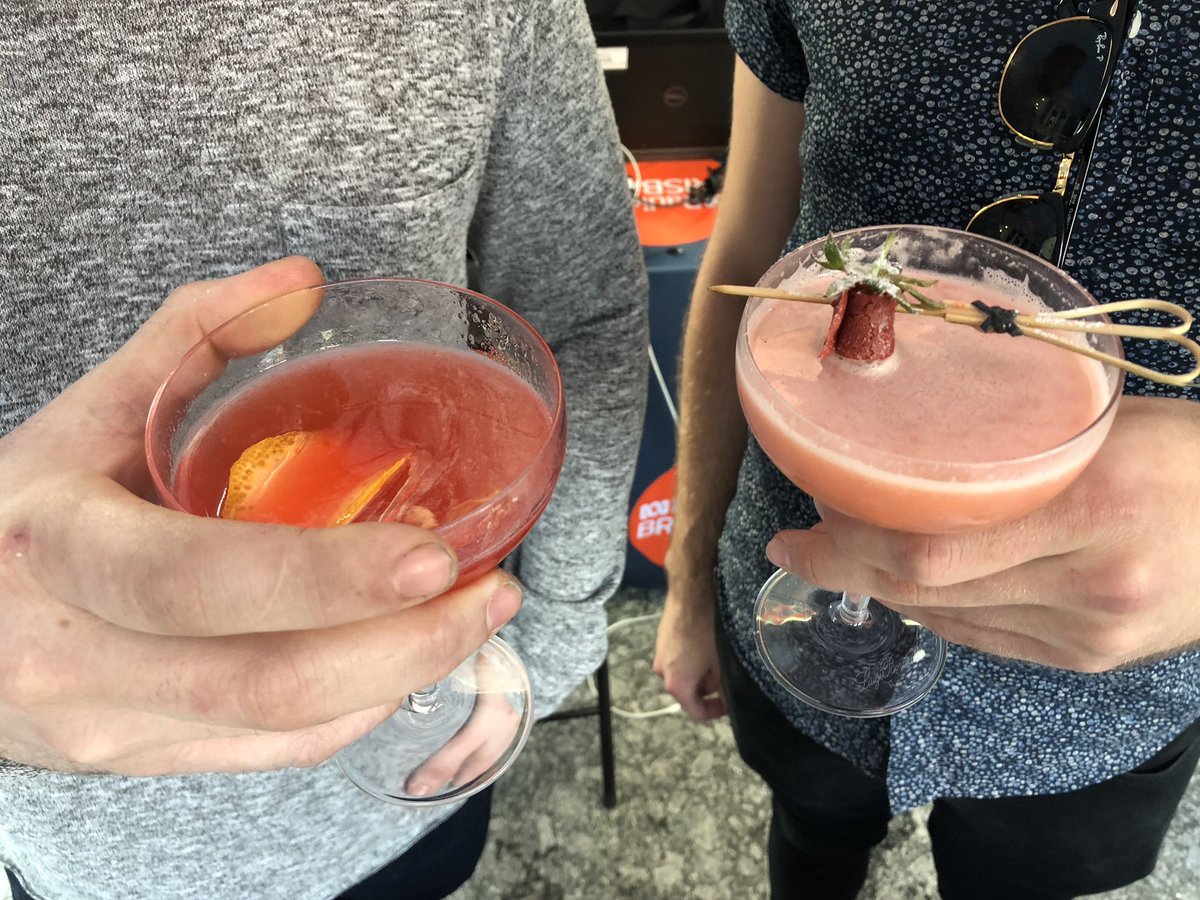 isobelroe's tweet photo. Thanks to Joe and Daniel, both Brisbane bartenders who had a strawberry daiquiri battle for us! I picked the one on the right. You can get it at Blackbird Bar and Grill for the rest of the week! #abcDayOfSundaes https://t.co/GQVP6vT3bk