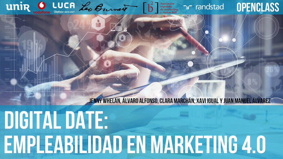 UNIRuniversidad's tweet photo. 📢📅 Hoy miércoles 26/09, a las 17h en España, súmate al #DigitalDate: Empleabilidad en #Marketing 4.0, con expertos de @Telefonica, @vodafone_es, @leoburnett_es, @Randstad_es y @AEMAVEB2B
📝 ¡Apúntate y síguelo online 💻🔴!
➡https://t.co/ZEq7gRmmQL
#Empleo https://t.co/D5uEFQUEjP