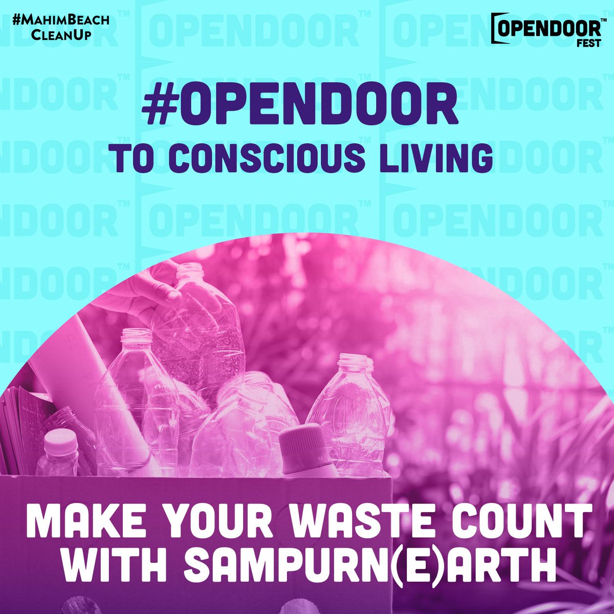 mahimbeach's tweet photo. 3 days to go! #OPENDOORfest #bethere

Join us for a mega clean-up and recycle drive featuring unplugged performances by @ankurtewari+Sidd Coutto &amp; @manasi_parekh+@anuragshanker.

8am to 11am. Saturday, 29th Sept, Mahim Beach, next to Al-Bahr CHS, Veer Sawarkar Marg, Mahim (W). https://t.co/tLWsJcPfzO