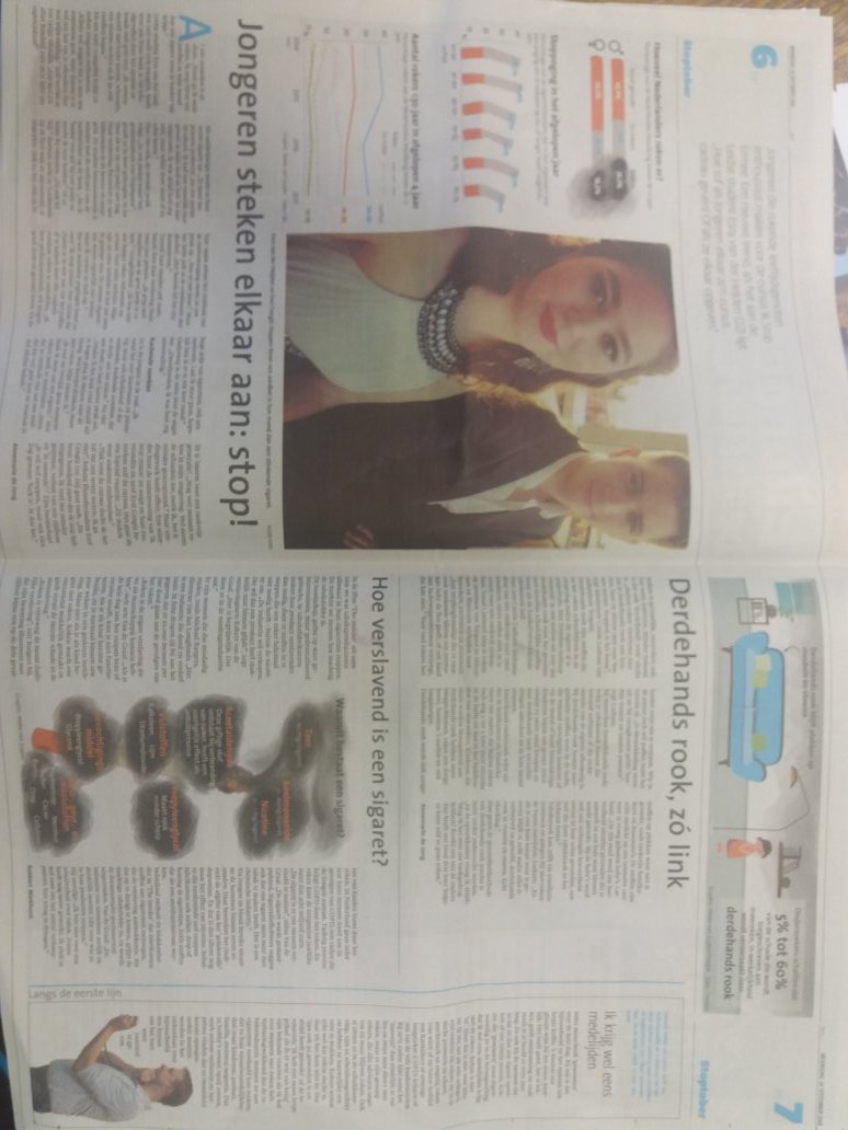 Vandaag gaat de bijlage van de Gooi- en Eemlander over #Stoptober. Stop jij ook mee?