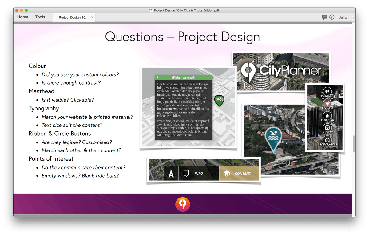 Agency9's tweet photo. Did you miss our recent User Meeting in Stockholm but still want to see  some tips on Project Design from the #CityPlanner team? Illumination is a  click away, download the Project Design 101 presentation on our blog:  https://t.co/ac0TEqjarO  🎨🗺️ https://t.co/XOTpByRrBR