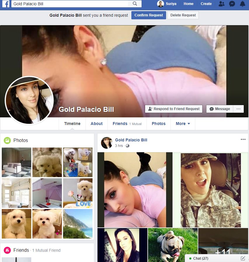 suriyaot's tweet photo. @peggy_ace 
Hi. Is this your Facebook? I suspect that someone is stealing your identity to scam several men is Asian country. https://t.co/HAVoOAX7dV