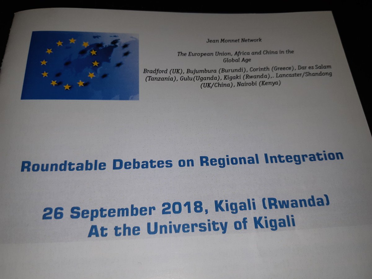 EUinRW's tweet photo. Happening now: Roundtable debates on regional integration @UnivOfKigali proudly supported by among others, the #EU's #JeanMonnetProgramme and the #EU Delegation to #Rwanda @nicolabellomo @jumuiya @europeaid @eu_eeas https://t.co/exTrctejx4