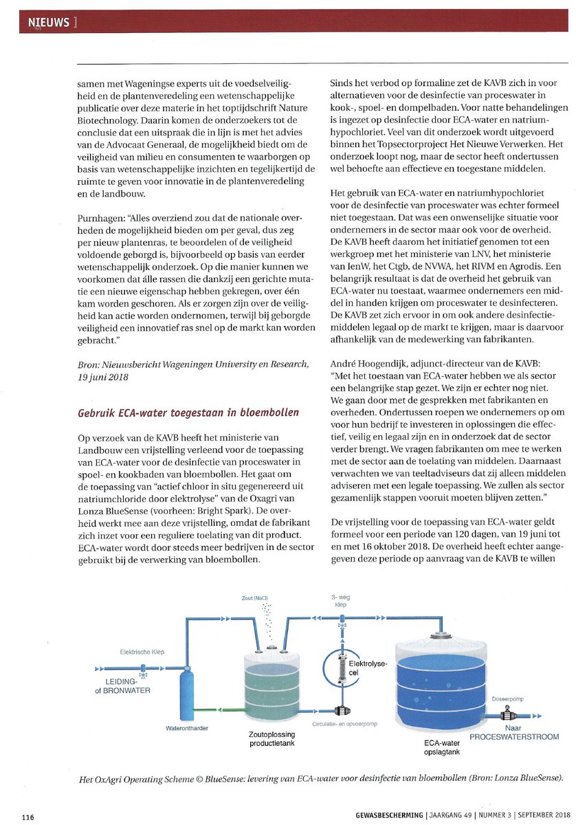 BlueSense_Water's tweet photo. 🌷 ECA-water van BlueSense💧 werd onlangs uitvoerig belicht in de meest recente uitgave van het KNPV-magazine Gewasbescherming.
Voor meer informatie:
https://t.co/Yv2LzwWzCm
#bluesense #ECA #gelukkigeklant #Oxagri #vrijstelling #water #trots #ecawater #bloembollen https://t.co/gltHgZM5y2