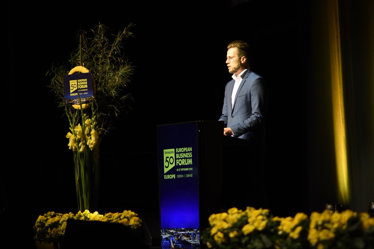 thinkers50's tweet image. Today’s host @GeniusWorks and mayor of Odense, Peter Rahbæk Juel, opened the conference with an inspiring talk about “Making better choices” #T50EBF #MakingBetterChoices