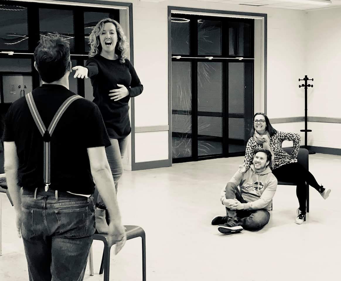GreenRoom52's tweet photo. Bonnie and Clyde in rehearsal. You won't want to miss this one. Fantastic music and a brilliant script telling the story of one of the most notorious couples of all time. 

For full details and tickets, visit https://t.co/QEpZlrGuG8

#bonnieandclyde #musical #theatre #herts https://t.co/n2coMEqchZ
