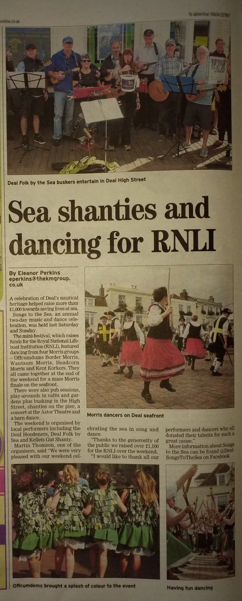 Thank you <a href="/EastKentMercury/">East Kent Mercury</a> for covering Deal's Songs to the Sea weekend x