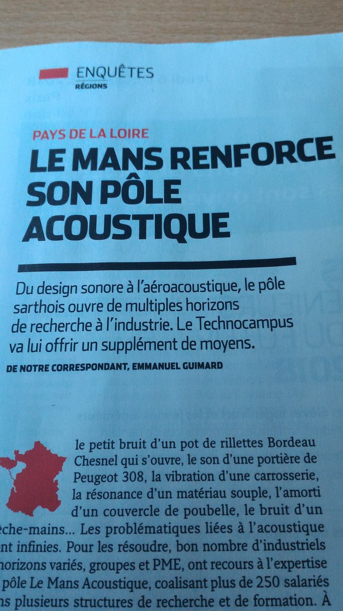 Retrouvez dans <a href="/usinenouvelle/">L'Usine Nouvelle</a> cette semaine découverte du pôle acoustique de #LeMans #Sarthe <a href="/LeMansAcoustiqu/">Le Mans Acoustique</a> <a href="/LeMansUniv/">Le Mans Université</a>