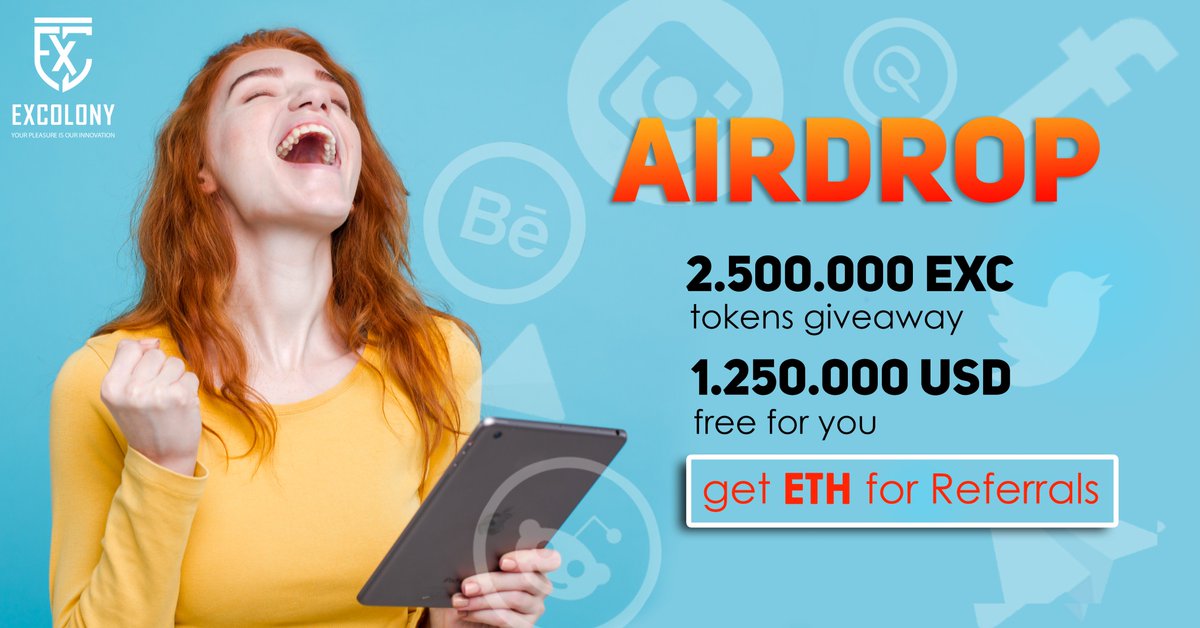 excolonyglobal's tweet photo. 🔥 Exclusive! Excolony Exchange is having another Airdrop with 2.500.000 EXC!

🚀 Join the airdrop at: https://t.co/vJeURs4lBY
⏰ Time: October 1th - November 30th (UTC)
💰 Total reward pool: 2.500.000 EXC
💵 1 EXC = 0.5 USD

#excolony #exc https://t.co/ISDjc6Sdkp