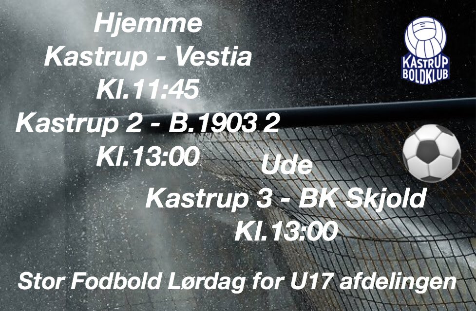 KIrsdal's tweet photo. 29/09 er Igen en stor fodbold lørdag for U17 afdelingen ⚽️ https://t.co/4hHKQvVnzk
