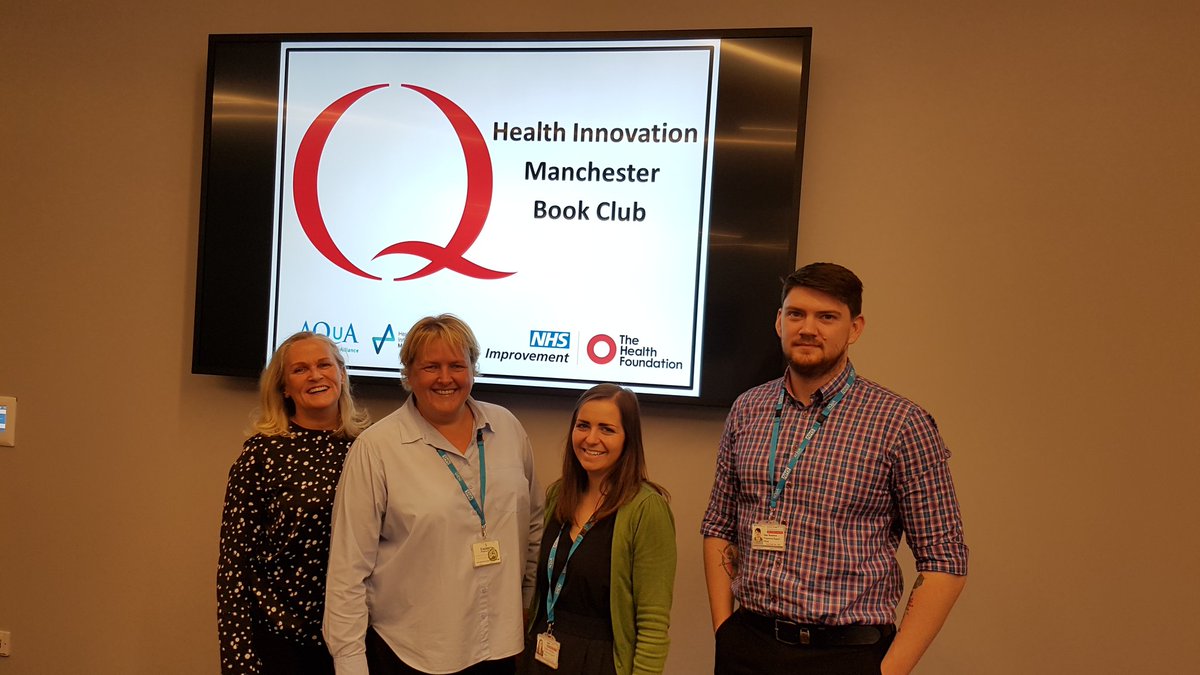 mattbaxPR's tweet photo. All smiles from our #Qcommunity team here @MCR_Nurse @clark_works @charlieAQuA2 and newest member of our team Dale https://t.co/9akrm6ygWY