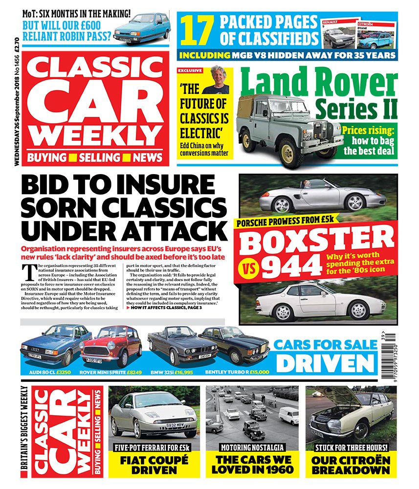 ClassicCarWkly's tweet photo. @PorscheGB 944 and Boxster driven, Land Rover buying tips, @TheEddChina on electric classics and 17 pages of the latest classics for sale - don't miss our latest issue! https://t.co/Xd8lN0lW6X