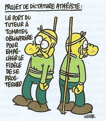 ornikkar's tweet photo. Projet de dictature athéiste. (Par Charb) https://t.co/vB2pseauKl