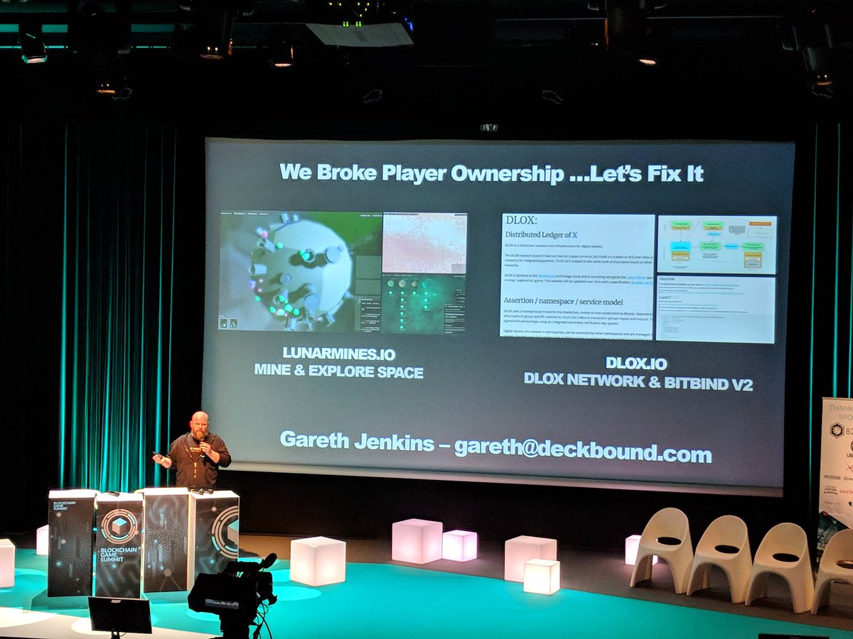 Oscar Clark 🎩 🇺🇦 🏳️⚧️🔜?? (@athanateus) on Twitter photo Gareth Jenkins@deckbound opens day 2 <a href="/Blockchain_Game/">Blockchaingamesummit</a> by asking what is ownership in games; and by that what is a 'true' blockchain game
For most games players don't really own the items and made the case that approach Eve Online was ideal model Blockchain to deliver ownership Gareth Jenkins@deckbound opens day 2 <a href="/Blockchain_Game/">Blockchaingamesummit</a> by asking what is ownership in games; and by that what is a 'true' blockchain game
For most games players don't really own the items and made the case that approach Eve Online was ideal model Blockchain to deliver ownership
