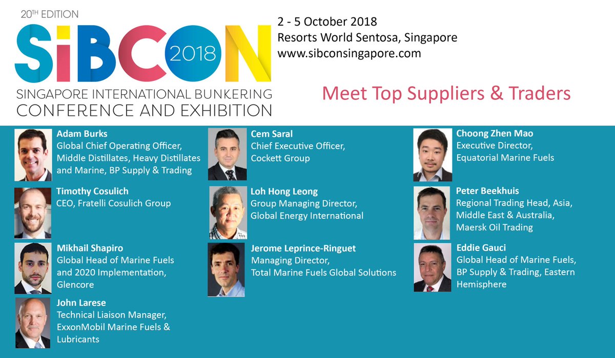 A peek into some of the key stakeholders you’ll meet at SIBCON 2018! #SIBCONSG #SIBCON2018 #Maritime
