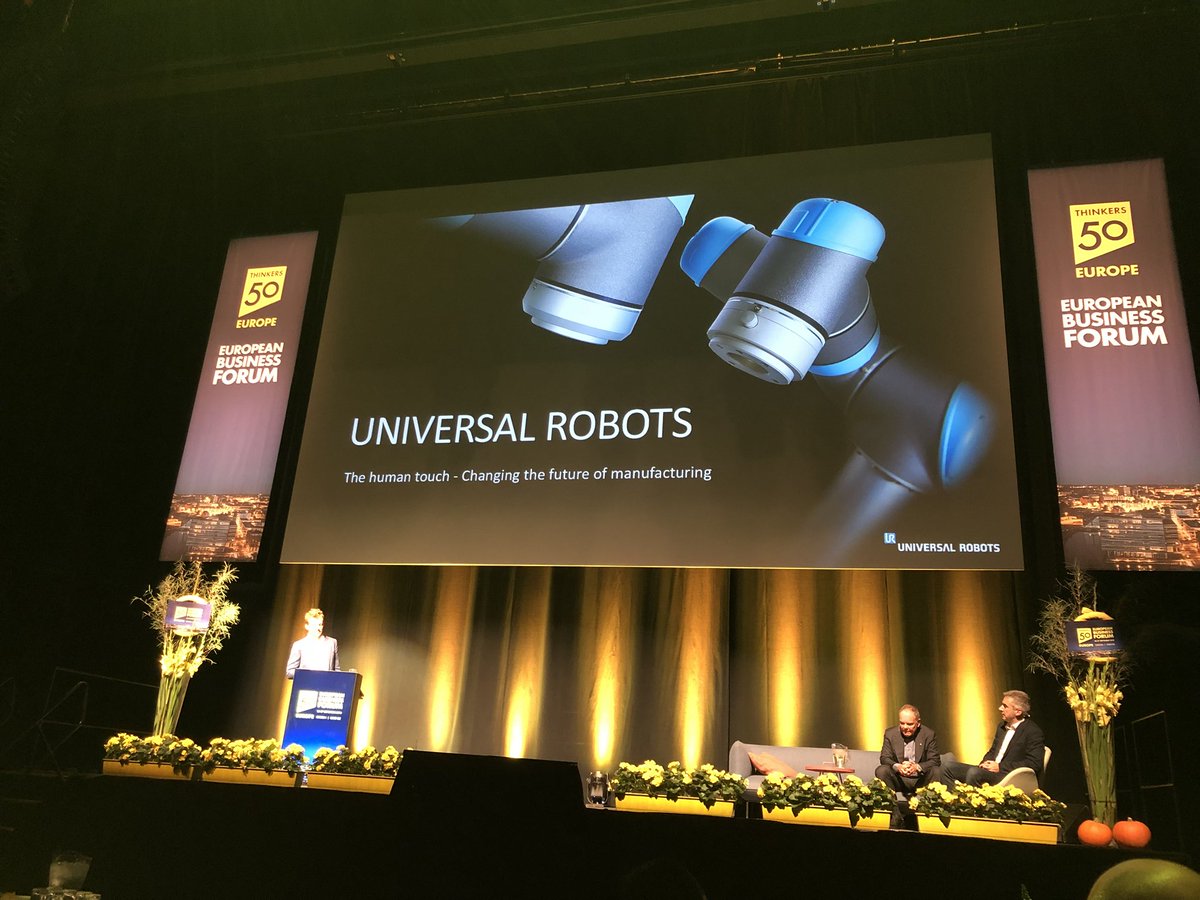 joelasiapacific's tweet image. #Odense is a leading #robotics hub in #Europe. Wondering who are some of the leading players? Check out @Universal_Robot 🤖 

Today at #T50EBF we heard from Esben Østergaard, Co-Founder and #CTO of the company. Lots of opportunities for forward looking companies in #Europe.