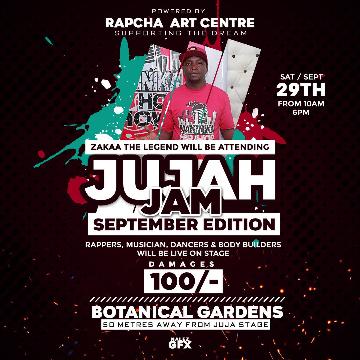 IAMRAPCHA's tweet photo. CONFIRMED!!!! 
#Zakah will be performing at #JuJahJam this Saturday at botanical gardens in Juja, Rappers, Musicians, Dancers, Actors, Comedians, Deejays, Bodybuilders and Radio presenters will be live on stage from 9am to 5pm, please hit my inbox to confirm attendance

Bless up. https://t.co/mRk5xQuwIh