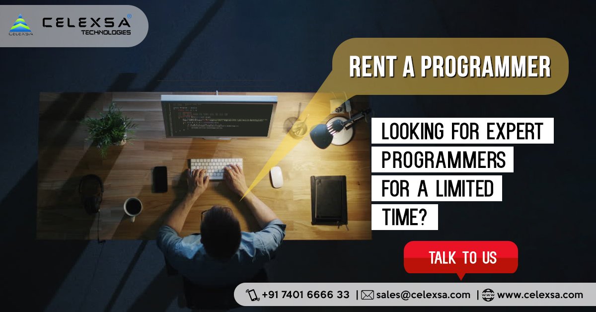 celexsa's tweet photo. Looking for #Programmers to work on your Projects?
How about you get #Programmers for the Duration of the Project, rather than hiring them?
Celexsa’s Team of Expert Programmers are at your #Disposal.
Click here  https://t.co/xQddUAezp6 https://t.co/oSZkwvRQ9O