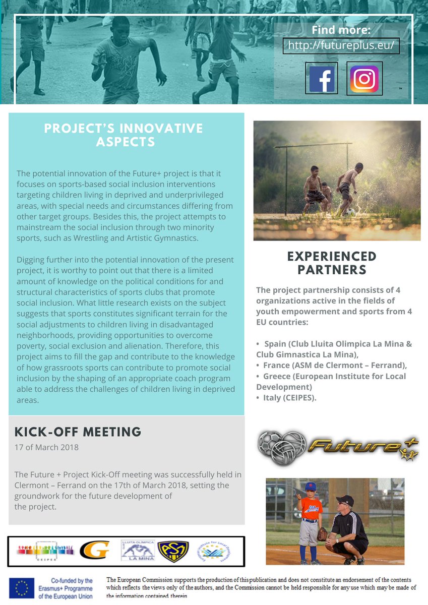 ErasmusPlusGR's tweet photo. Future+ project 1st Newsletter
#coaching #coaches #sports #Erasmus #athletics #europe https://t.co/ecJukpybmb