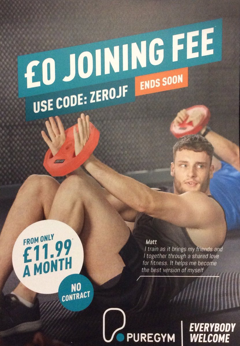 PG_BRAD_THORN's tweet photo. 🚨1 WEEK LEFT! 🚨

💰ZERO joining fee 💰

🖥 Click the link below and join today 🖥

https://t.co/ZAQ2BkfsV8

Promo Code: ZEROJF

#PureGym #ZEROjoiningfee https://t.co/iyskGgrNZK