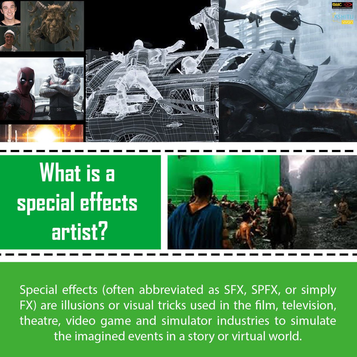 MaacAhmedabad's tweet photo. Do you know is a special effects artist??
https://t.co/0mAXGQjCcv  
#specialeffectsartist #SFX #SPFX #visualtricks #Animation #AnimationCourses #MaacCGRoad #MaacSateliteRoad https://t.co/hAqill5IoO