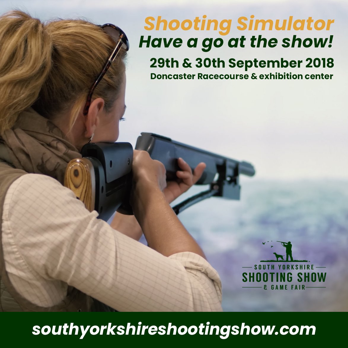Take aim against prowling bears, wild boars, flying ducks, pheasants, grouse or clay pigeons with the only shooting simulator of its kind in the UK. Come and have a go at the show this weekend! Tickets &amp; info at: southyorkshireshootingshow.com