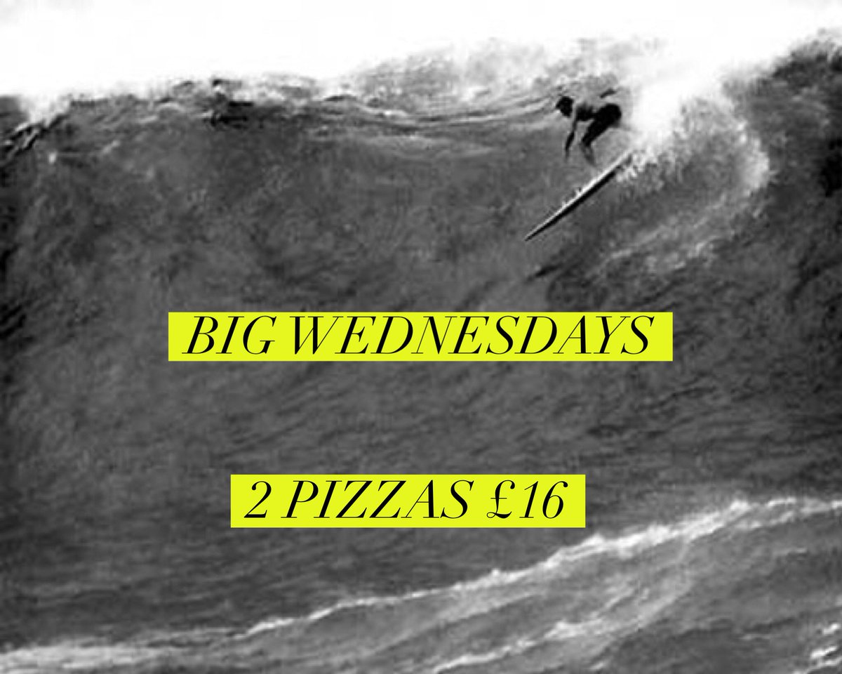 Big Wednesday! Any 2 pizzas from the menu £16 #pizzanight any 2 Wheal Jane £10 #bigwednesday #cornish