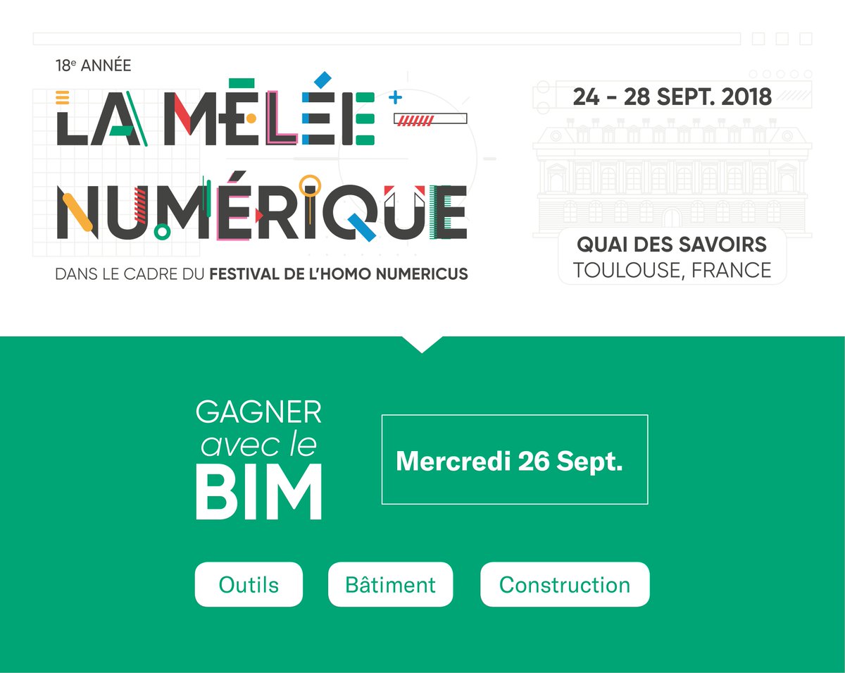 GroupeGA's tweet photo. RDV à 16h30 pour la table ronde "#BIM - Modélisation d'une ville : optimiser et gérer un quartier et les infrastructures" avec Rémi Visière, Dir. R&amp;D et innovation chez GA. #MeleNum "Gagner avec le BIM", au Quai des Savoirs à @Toulouse. cc @LaMeleeLive @quaidessavoirs https://t.co/Hs9PVMR6Co