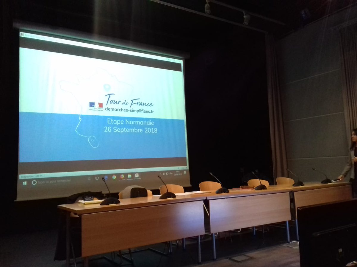 Numerique_Gouv's tweet photo. Coup d'envoi du Tour de France de https://t.co/iZiCAcyxJX ! Première étape aujourd'hui en Normandie, à Rouen. Ce matin : enjeux de la #dématérialisation, démo de l'outil, retours d'expérience d'agents... 

📍 Trouvez une étape près de chez vous ➡️ https://t.co/HWxW1VL25s https://t.co/tSn4QWVhym