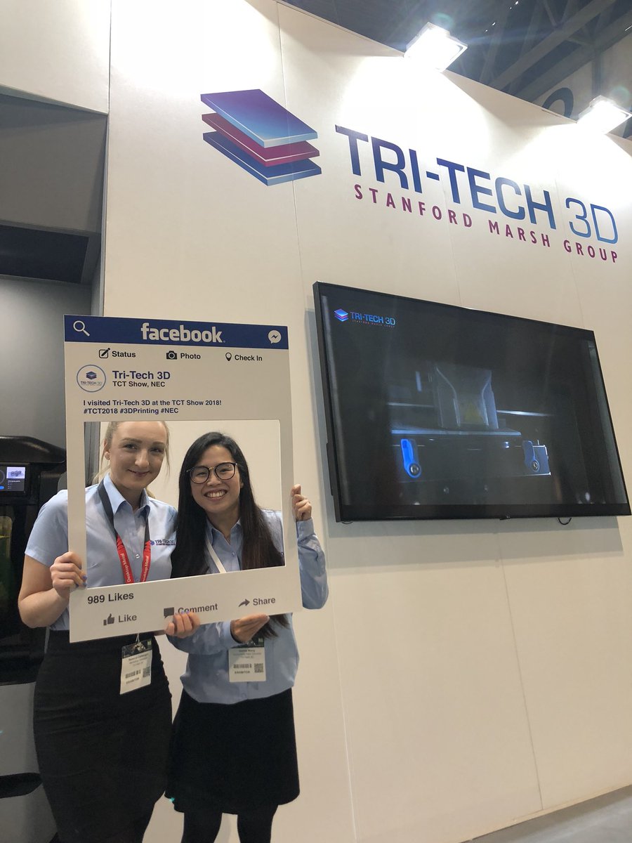 beccartwright13's tweet photo. Day 2 of TCT! Visit @TriTech3D @3DPrintBureauUK and @DesktopMetal on stand P18 #TCT2018 https://t.co/zIVZg7LcYc