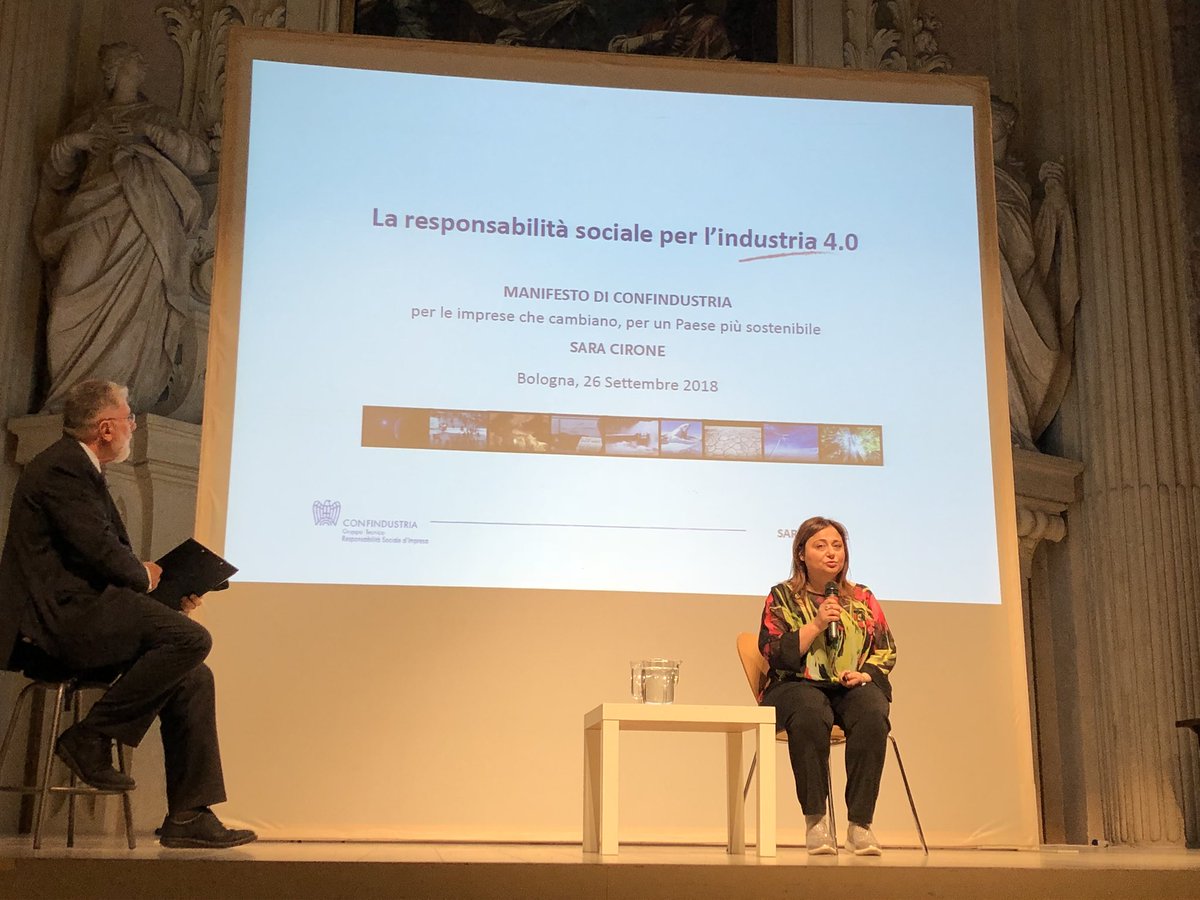 Unipol_PR's tweet photo. L’imprenditrice @CironeSara presenta il Manifesto per la Responsabilità Sociale d’Impresa, lanciato da @Confindustria. #managervalore https://t.co/MxyebW7SN3