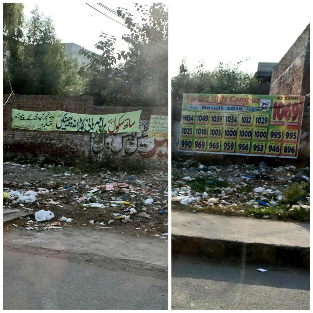 PAKISTAN_ism's tweet photo. "ساتھ سکول ہے براہ مہربانی کوڑا نہ پھینکیں یہاں پر آپ ہی کے بچے زیرتعلیم ہیں" لیکن پھر بھی لوگ کوڑا پھینکنے سے باز نہیں آئے. ہمارے ملک میں اکثر جگہ صفائی کا یہی حال ہے
جب تک ہم سارے پاکستان کو اپنے گھر کی مانند نہیں سمجھیں گے حقیقی تبدیلی مشکل ہے.
#SaafPakistan https://t.co/gZjQYWV2Kb
