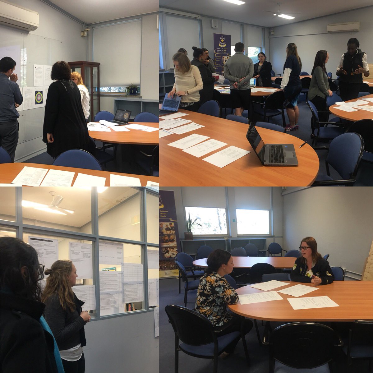 RootyHillHS's tweet photo. #professionalLearningLeadershipTeam #PLLT coordinators examine the creative and innovative products of #CapabilityDrivenAssessment and #StudentAgency projects developed by subject based teams. #Awesome https://t.co/Zba2Ox3Yzk